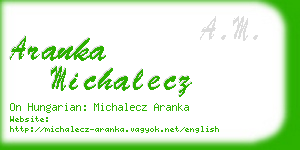 aranka michalecz business card